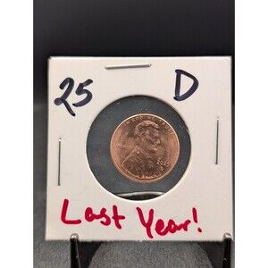 2025‑D Lincoln Cent – Uncirculated in 2x2 Flip
